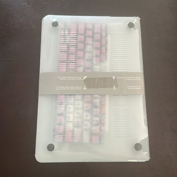 MacBook Air 13” blue/gold waves design hardshell case - Picture 2 of 3